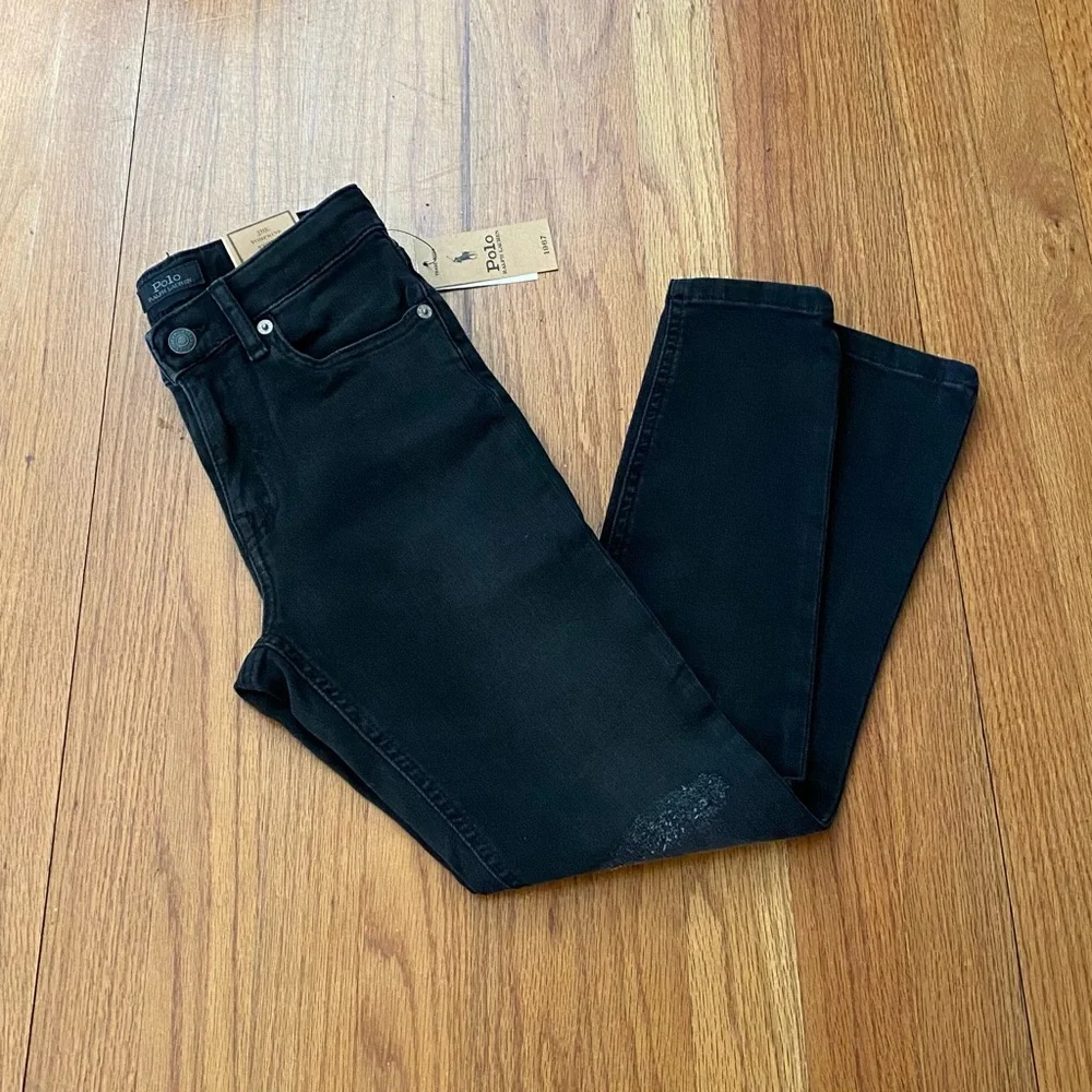 Ralph Lauren Skinny High Rise Black Jeans